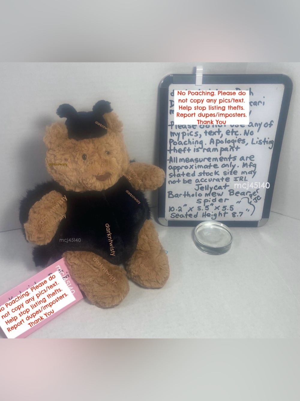 BNWT JELLYCAT BARTHOLOMEW BEAR SPIDER